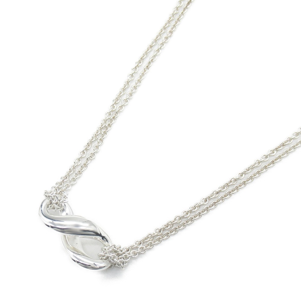 Tiffany Infinity Double Chain Necklace Silver
